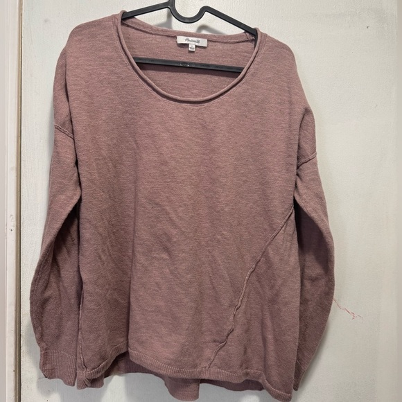 Madewell women’s small solid linen pink sweater - Picture 5 of 6